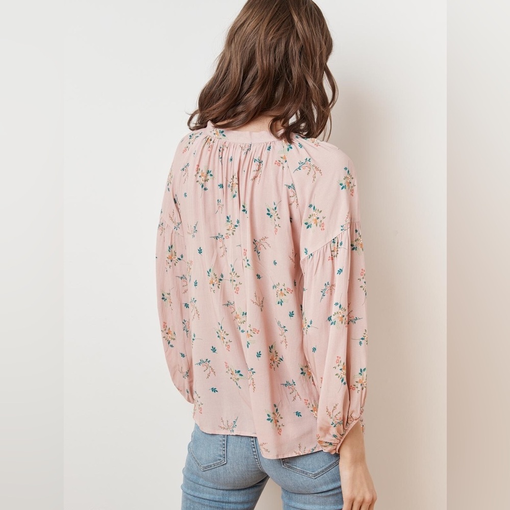 Velvet Sanderine Floral Print Peasant Top - Picture 5 of 9